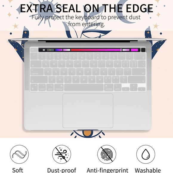 MacBook Pro 13 inch Case Mysterious Hands Stars Moons Sun Mystical - Picture 3 of 4